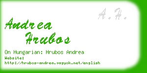 andrea hrubos business card